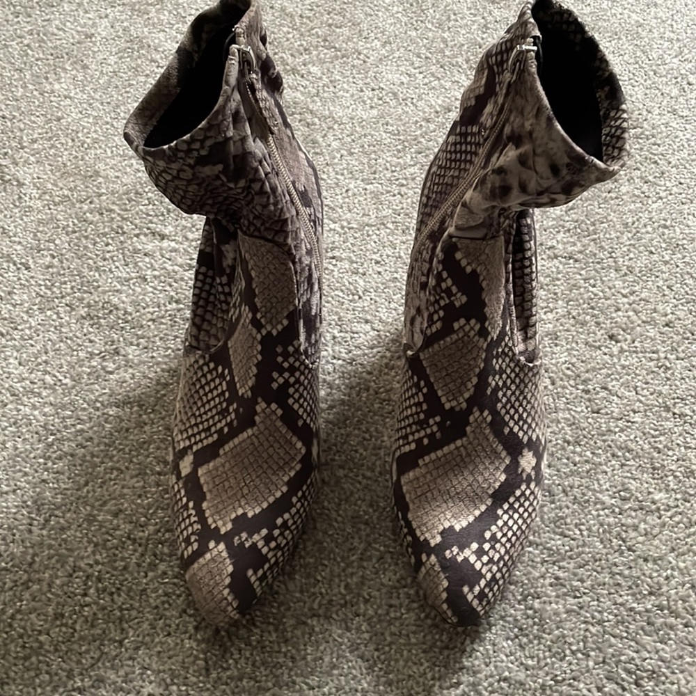 Steve Madden Snake Print Booties (Worn Once) - image 2